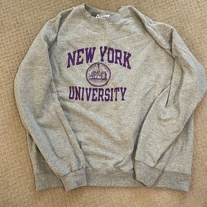 Gray NYU Crew Neck